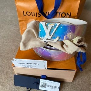 Louis Vuitton iridescent belt size 85 Virgil Abloh